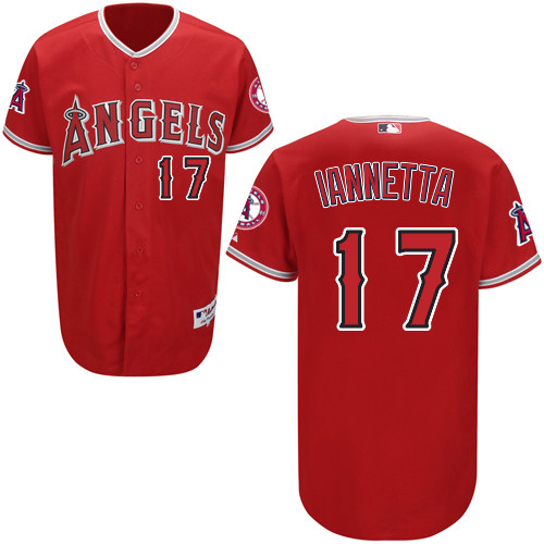 Chris Iannetta #17 mlb Jersey-Los Angeles Angels of Anaheim Women's Authentic Red Cool Base Baseball Jersey